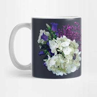 Hydrangeas - White Hydrangea With Canterbury Bells and Sage Mug